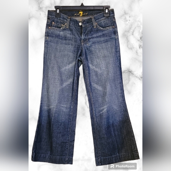 7 For All Mankind Dojo Jeans Bootcut Capri - Picture 2 of 6